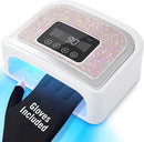 Aedavey Cordless 120W Rechargeable UV Nail Lamp - Sparkly Diamond/White Like New