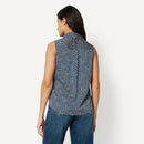 AEWM93015M26 Amazon Essentials Women's Regular-Fit Sleeveless Blouse, Navy L - Brand New
