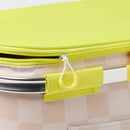 SUN SQUAD 36 CANS/31QT SOFT SIDED COOLER - BEIGE CHECKERED/YELLOW - Like New