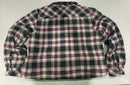 EURO JOY FLANNEL SHERPA-LINED SHIRT JACKET - SIZE: WOMEN XXL - BLACK/GRAY - Like New