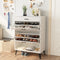 AWQM SHOE CABINET MODERN FREE STANDING HALLWAY - WHITE - Scratch & Dent