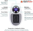 GENERIC PLUG-IN MINI HEATER TOASTY COMFORT ANYWHERE SIMPLY PLUG OUTLET - WHITE - Like New