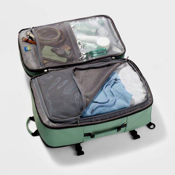 OPEN STORY 45L TRAVEL BACKPACK - DARK IVY - Like New