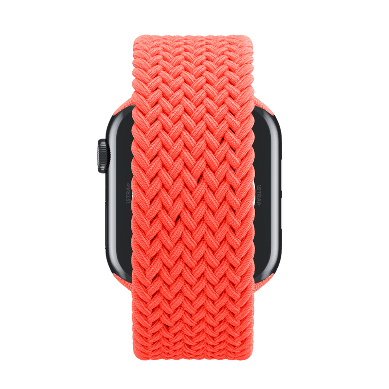 APPLE WATCH BRAIDED SOLO LOOP 40MM - SIZE 2 - ELECTRIC ORANGE - Like New