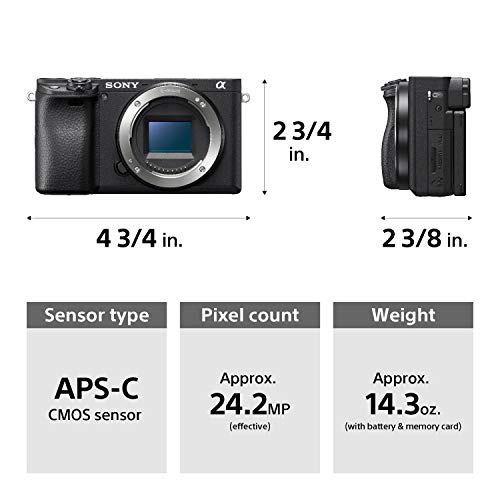 Sony Alpha a6400 Mirrorless Camera ILCE-6400/B Body only - Black - Like New