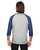 Anvil 6755 Adult Tri-Blend 3/4-Sleeve Raglan Tee New