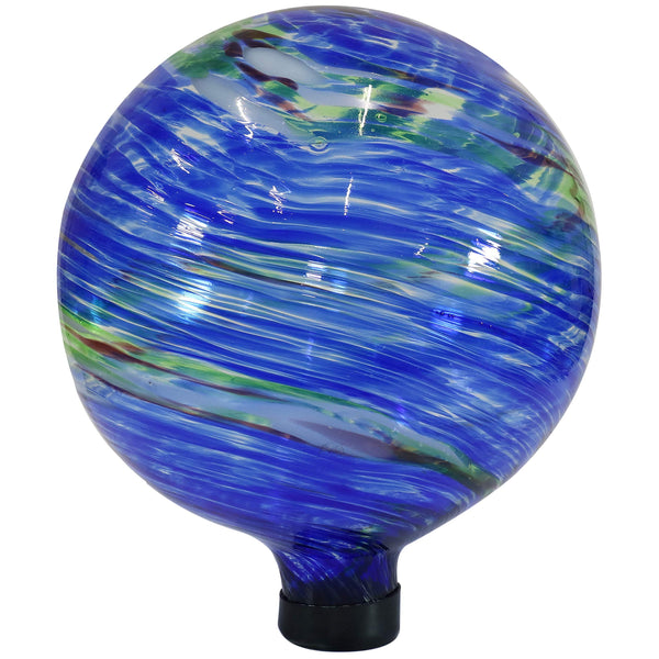 Sunnydaze 10-Inch Gazing Ball for Garden - Glass Gazing Globe for Outside - Like New