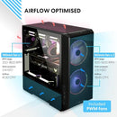 LIAN LI LANCOOL 216 PC CASE, AIRFLOW FOCUS RGB NW-O4X BLACK - Like New