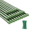 Tingyuan Garden Stakes 25 Pack Tomato Stakes Plant Sticks with 100 Ties - 36" - Like New