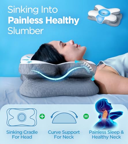 Osteo Enjoy Pain Relief Sleeping Cervical Neck Pillow Ergonomic Contour Zoned - Like New