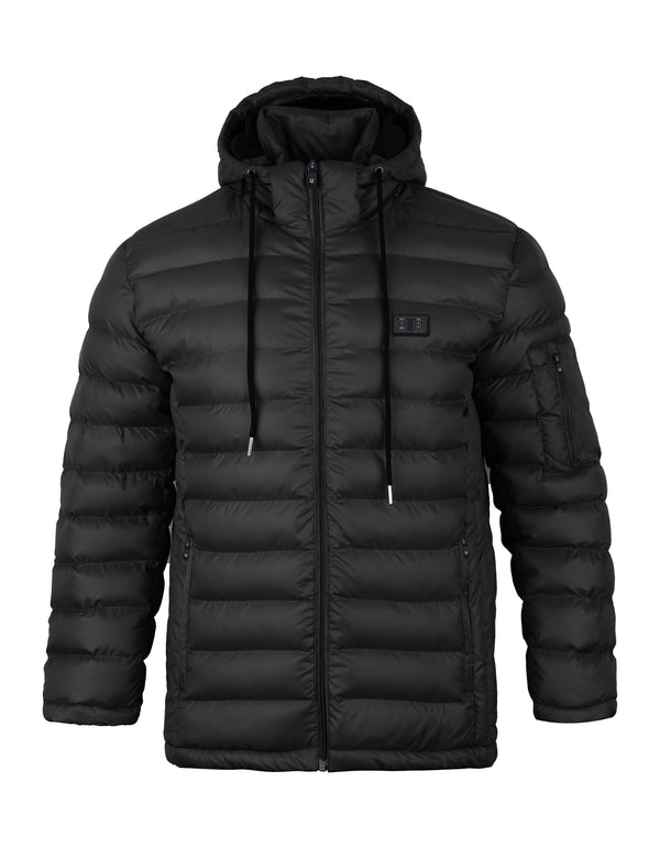 HELIOS – THE HEATED COAT – PAFFUTO STYLE FOR MEN - SIZE: MEN XL - BLACK - Like New