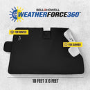 BELLHOWELL WEATHERFORCE 360 REVERSIBLE WINDSHIELD PROTECTOR, 6FT X 10FT - BLACK - Like New