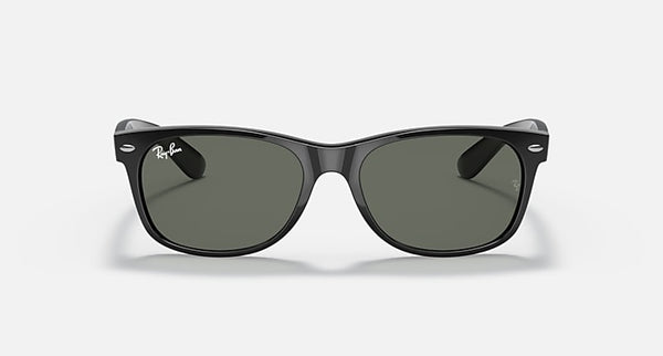 RAY-BAN NEW WAYFARER BLACK G-15 GREEN LENS 52mm - BLACK/GREEN - Like New
