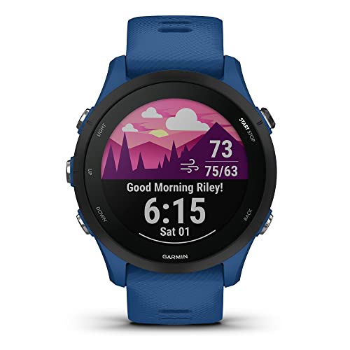 Garmin Forerunner® 255, GPS Running Smartwatch, Tidal Blue - Like New