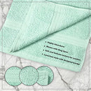 SIMPLY LOFTY 100% Cotton Bath Towels 24x46 Inch 6 Pack Towels Set - Aqua - Like New