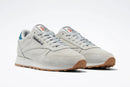 REEBOK MENS CLASSIC LEATHER LIFESTYLE SNEAKERS SIZE: 8 - PURE GRAY/STEELY BLUE - Like New