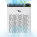 ToLife Air Purifiers Home Large Room Up to 1095 Ft PM 2.5 Display TZ-K2 - WHITE Like New