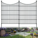 10 Panels Garden Fence Dog Fence Outdoor for Yard, 32in H x 23.6ft L - Black - Like New