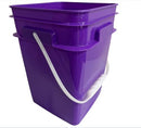 House Naturals 4 Gallon Square Food Grade Bucket Pail (Pack of 3) - Purple - Brand New