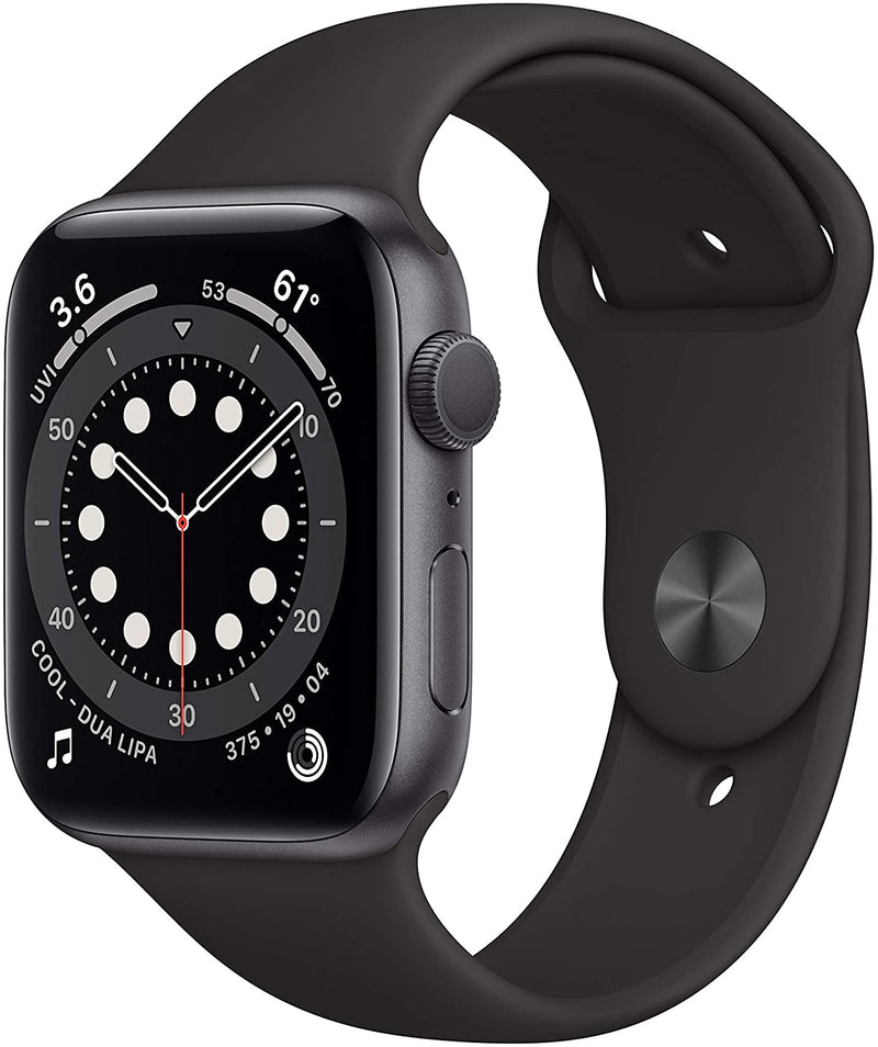 APPLE WATCH SERIES 6 GPS 44mm SPACE GRAY ALUMINUM CASE - BLACK - Scratch & Dent