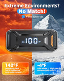 ACMOUNT CAR BATTERY JUMP STARTER PORTABLE 6000A 12V, LCD USB QUICK CHARGE BLACK - Like New