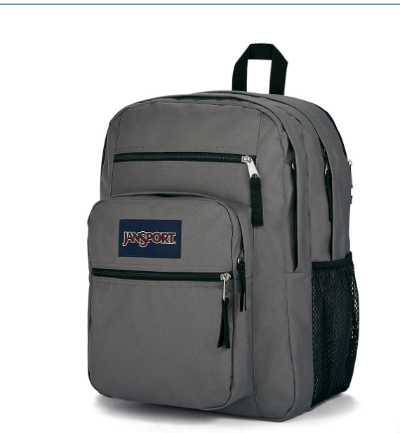 JANSPORT BIG STUDENT BACKPACK - GRAY - Like New