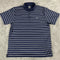 CALLAWAY SHIRT MEN'S NAVY BLUE WHITE STRIPED SHORT SLEEVE GOLF POLO - L - NAVY - Brand New