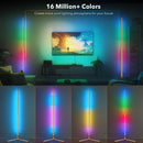 GENERIC 55" RGB METAL CORNER LAMP MINIMALIST LED FLOOR LAMP-1 LAMP - GOLD - Like New