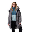 COLUMBIA WOMEN’S SUTTLE MOUNTAIN LONG INSULATED JACKET CITY GRAY SIZE XL - Brand New