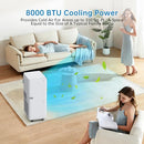 GARVEE PORTABLE AIR CONDITIONERS 8000 BTU, ENERGY SAVING AIR CONDITIONER - WHITE - Like New