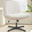 OLIXIS CRISS CROSS CHAIR VANITY CHAIR HOME OFFICE DESK ARMLESS C-7261 - BEIGE - Like New