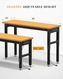ECOEXPLORER 60" Workbench, 2200lbs Weight Capacity, BAMBOO WOOD - Black - Like New
