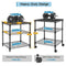 HUANUO PRINTER STAND, 3 TIER PRINTER CART FOR STORAGE, HNPS01 - BLACK - Like New