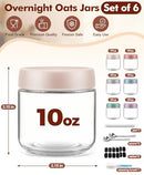 COZYVERGE 6 PACK 10 OZ OVERNIGHT OATS CONTAINERS MULTICOLOR - Like New