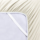 BIBB HOME 2000 COUNT 6-PIECE BAMBOO SHEET SET WITH SNUG GRIP QUEEN SIZE - CREAM - Like New