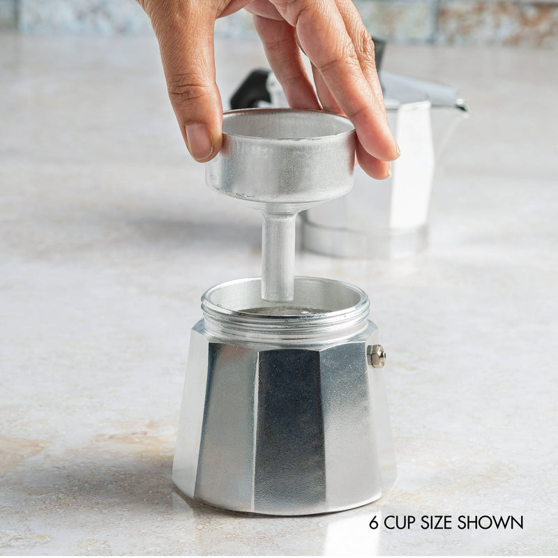 PRIMULA ALUMINUM 1 CUP STOVETOP ESPRESSO MAKER - POLISHED - SLIVER - Like New