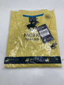 PACIFIC POLO CLUB MENS SHORT SLEEVE - SIZE: MEN 2XL - YELLOW - Brand New