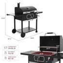 Royal Gourmet CD2030AN Deluxe 30-Inch Charcoal Grill, Collapsible Tables - Black - Like New