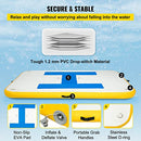 VEVOR INFLATABLE FLOATING DOCK 6 X 5 FT DOCK PLATFORM 6" THICK - WHITE/YELLOW - Like New