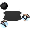 TAPHA EXTRA LARGE 68.5" X 43" WINDSHIELD SNOW COVER FOR ICE & SLEET - BLACK - Brand New