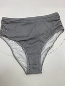 CUPSHE WOMEN'S HIGH WAISTED FALBALA BIKINI SET 2P - SIZE: L - BURGUNDY/GRAY - Like New