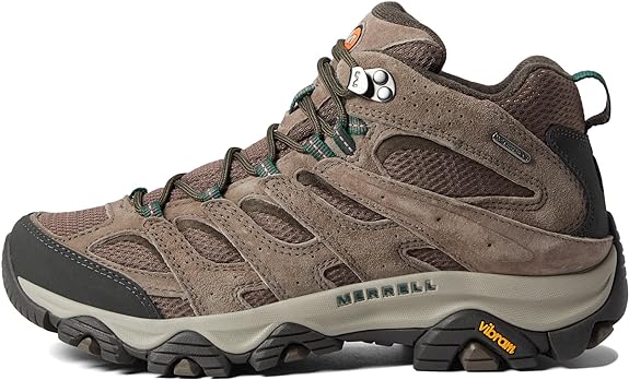 J035837 Merrell Men's Moab 3 Mid Waterproof Hiking Boot Boulder Size 10.5 - Like New