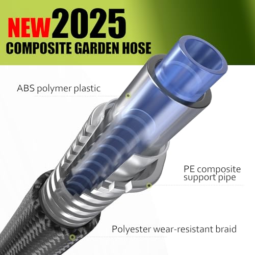 RELXITL GARDEN HOSE, FLEXIBLE WATER HOSE, 10 FUNCTION SPRAYER ( 50FT) - GREEN - Like New