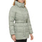 352SN522 COLE HAAN WOMEN'S BELTED PILLOW-COLLAR PUFFER COAT Sage Size L - Brand New