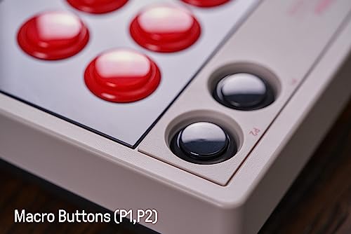 8bitdo Arcade Stick Switch/Windows Arcade Stick Support Wireless 80FE - Tan/Red - Like New