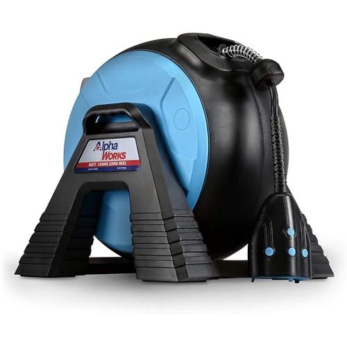 ALPHAWORKS 12A 65FT SMART CORD REEL GUR052 - BLUE/BLACK - Brand New