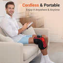 COMFYTEMP 3D RED LIGHT THERAPY KNEE WRAP WITH VIBRATION - BLACK - Like New