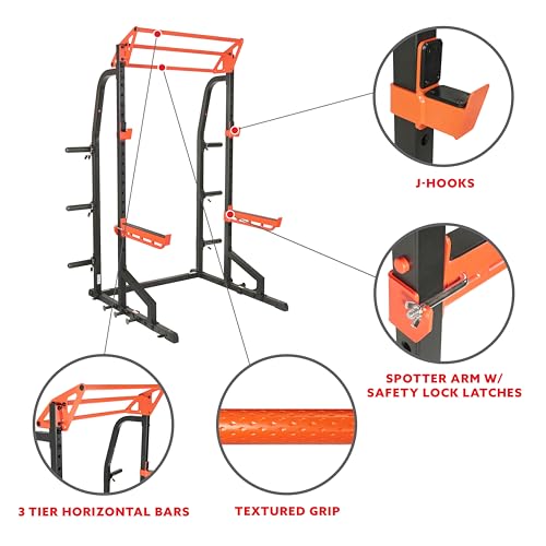 Sunny Health & Fitness Power Zone Half Rack Heavy Duty Performance SF-XF9933 - Like New