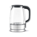 BREVILLE CRYSTAL CLEAR ELECTRIC KETTLE GLASS PROGRAMMABLE BKE595XL - SILVER - Like New