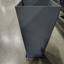 GENERIC 24 INCH TAPERED SQUARE INDOOR/OUTDOOR PLANTERS, 2 PACK - GRAY - Like New
